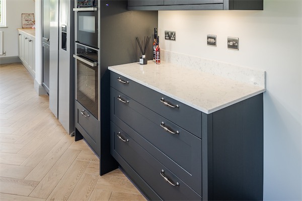 Dark blue shaker kitchen