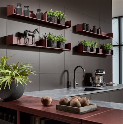 Storage details for a Pronrm X-Line kitchen