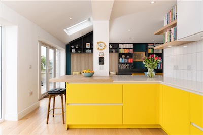 The coulourful X-Line kitchen